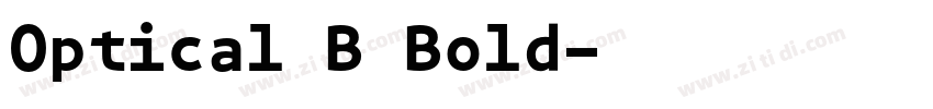 Optical B Bold字体转换